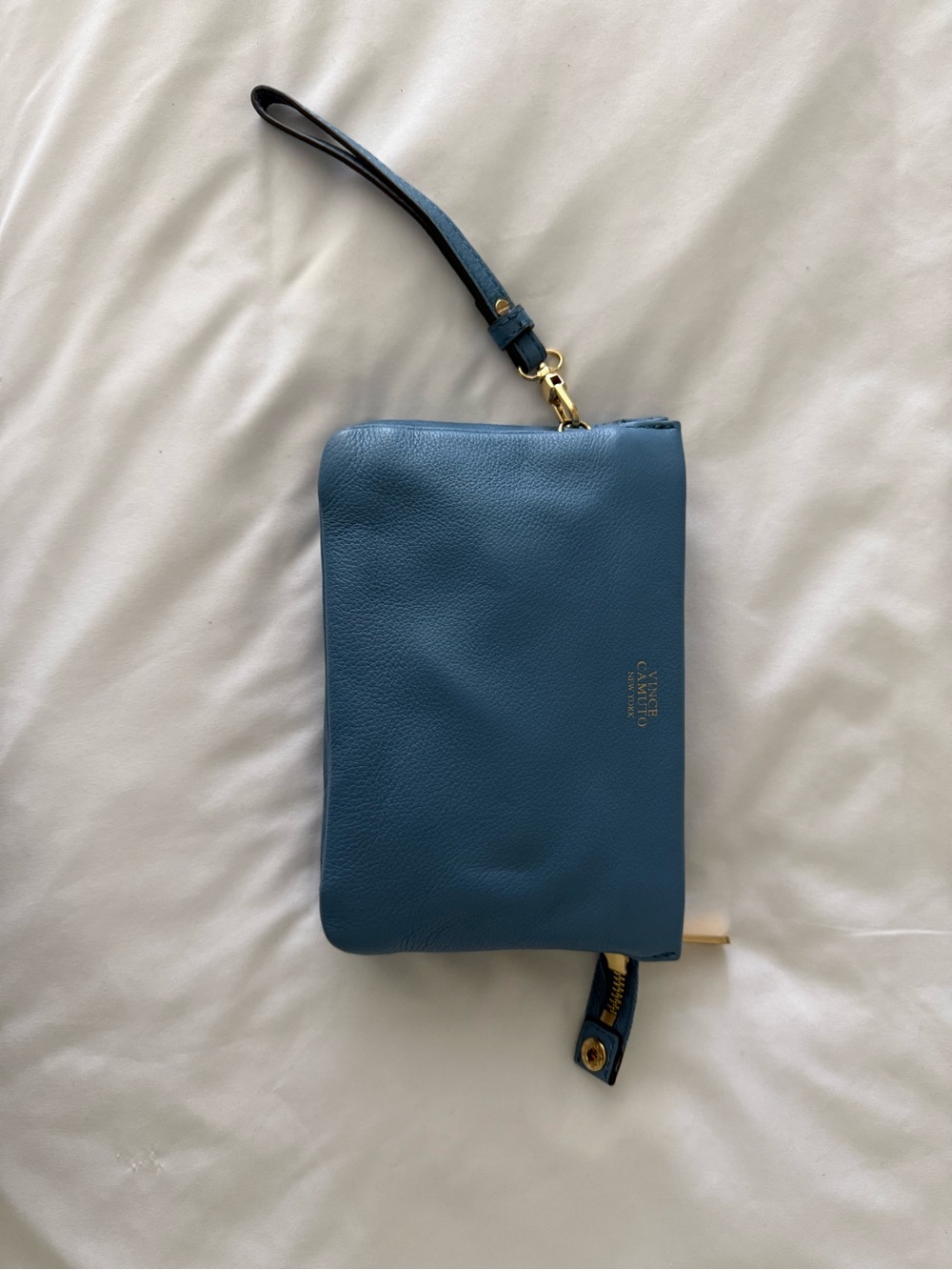 Vince Camuto light Blue Leather Wristlet Clutch/crossbody